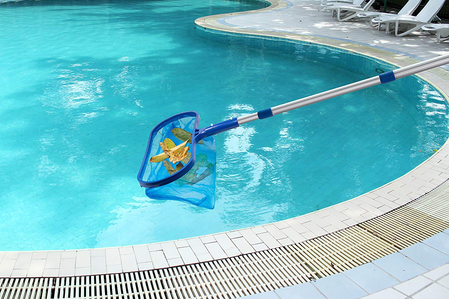 Pool Skimmer Net - 새로운 수영장 잎 청소망 스키머+텔레스코픽 폴