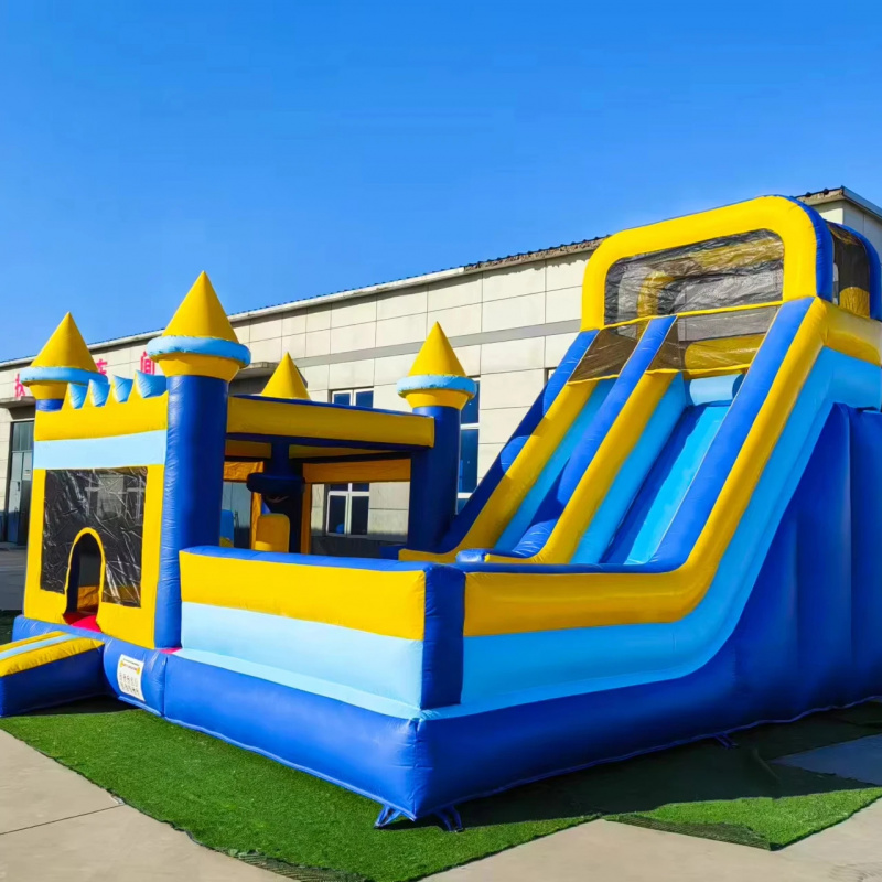 Water Slide Inflatable - 상업용 4-in-1 에어바운스 슬라이드 콤보, 점핑