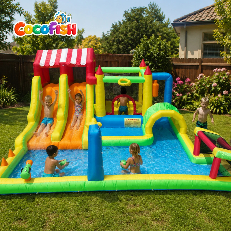 Water Slide Inflatable - 코코피쉬 코코피쉬 백야드 여름 워터파크 카니발
