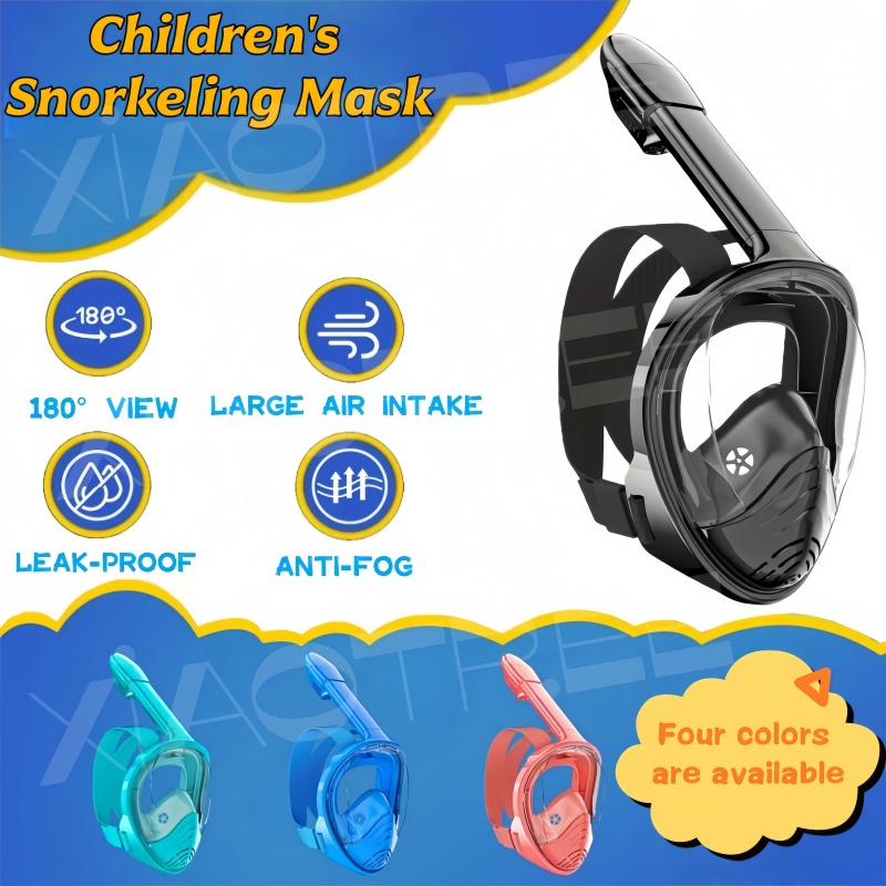 Snorkel Mask Full Face - 어린이용 풀페이스 스노클 마스크, 김서림 방지,