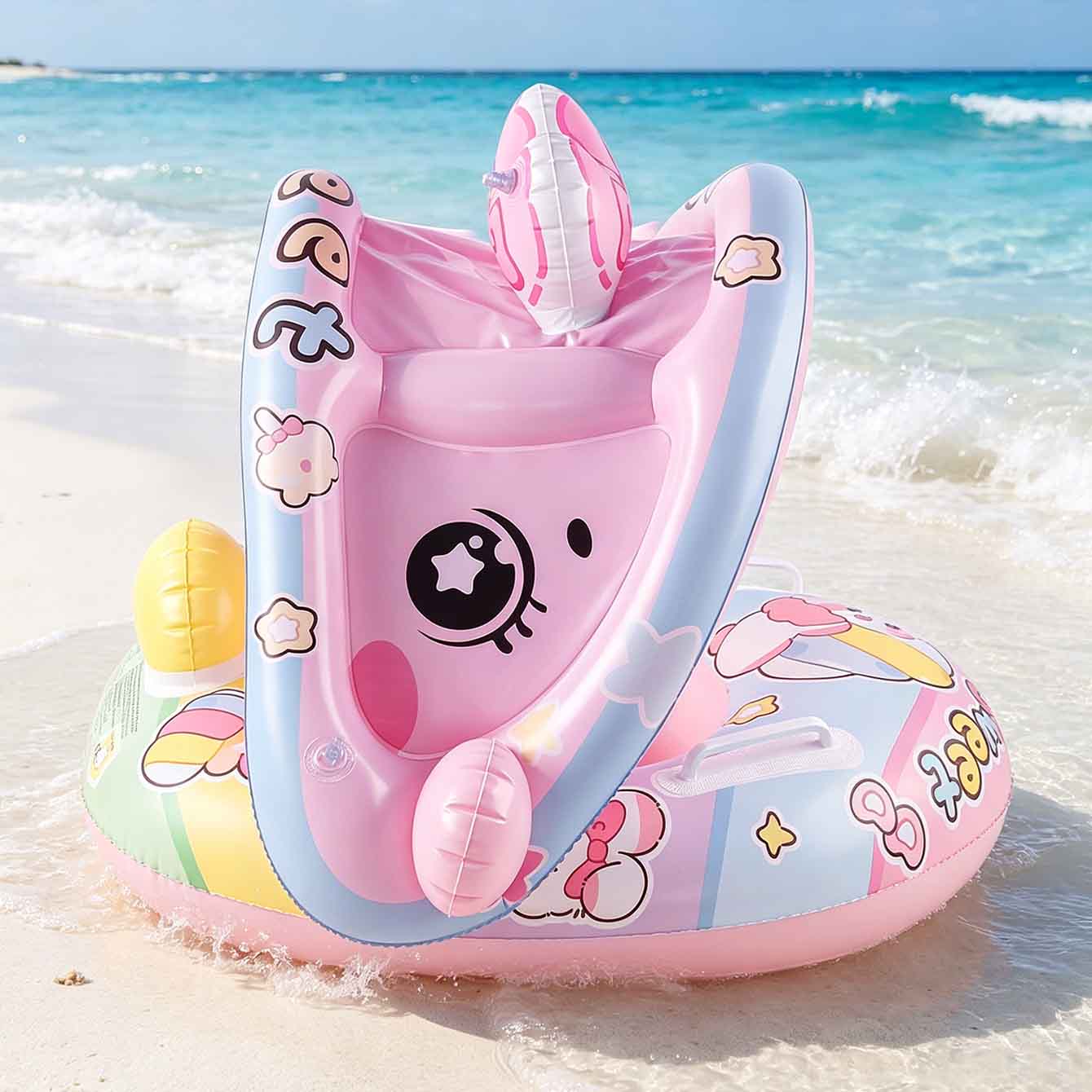 1PC 캐노피 등받이 손잡이가 있는 풍선형 수영장 시트 - Pool Float Ring Inflatable 리뷰 및 가격
