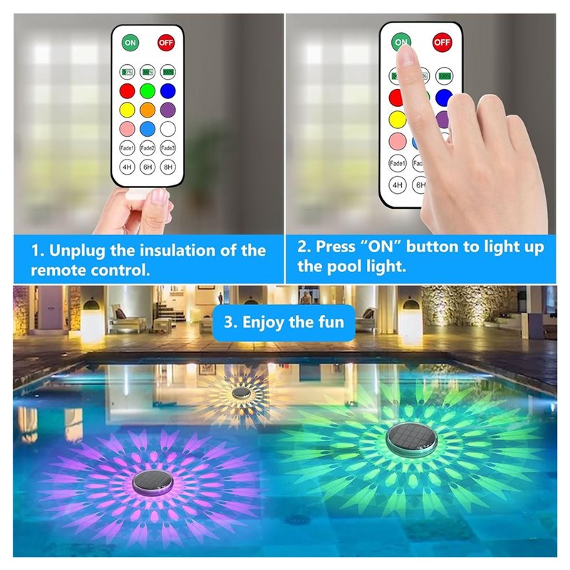 WCS-태양광 충전식 수영장 부유 조명(4개 세트),  - Pool Light Solar Rechargeable 리뷰 및 가격