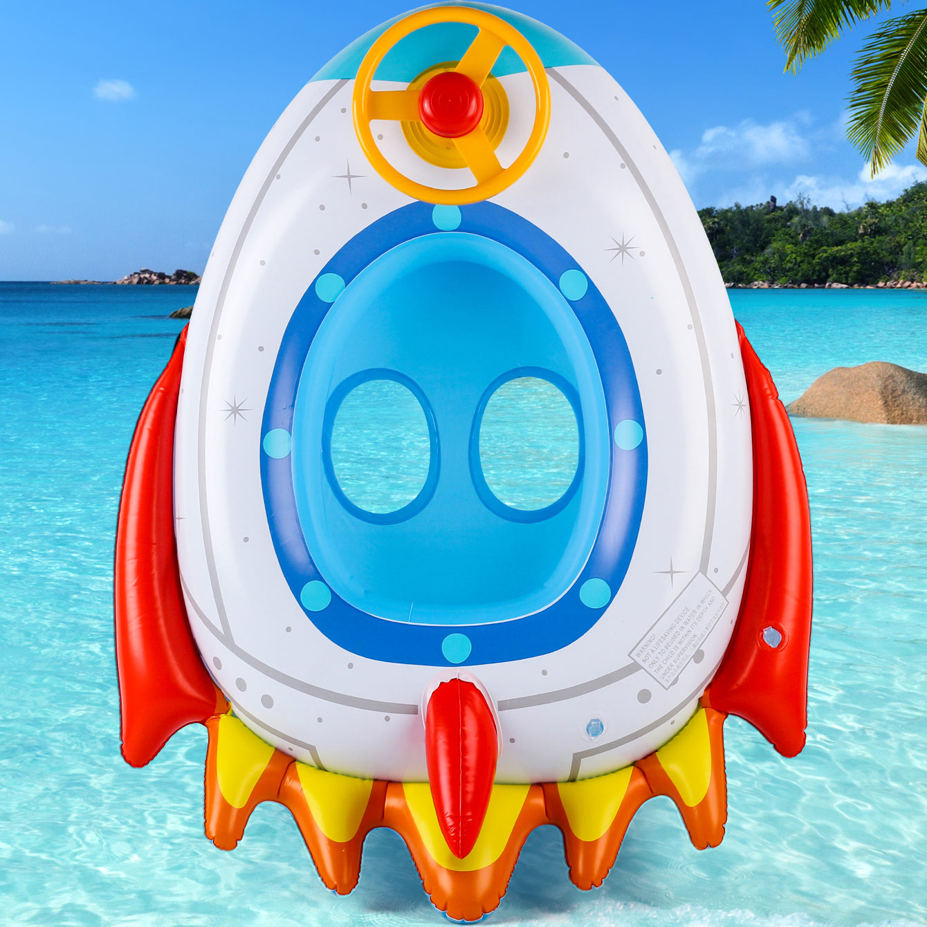 1PC 로켓 모양의 두꺼운 풍선 시트 링(스티어링 휠  - Pool Float Ring Inflatable 리뷰 및 가격