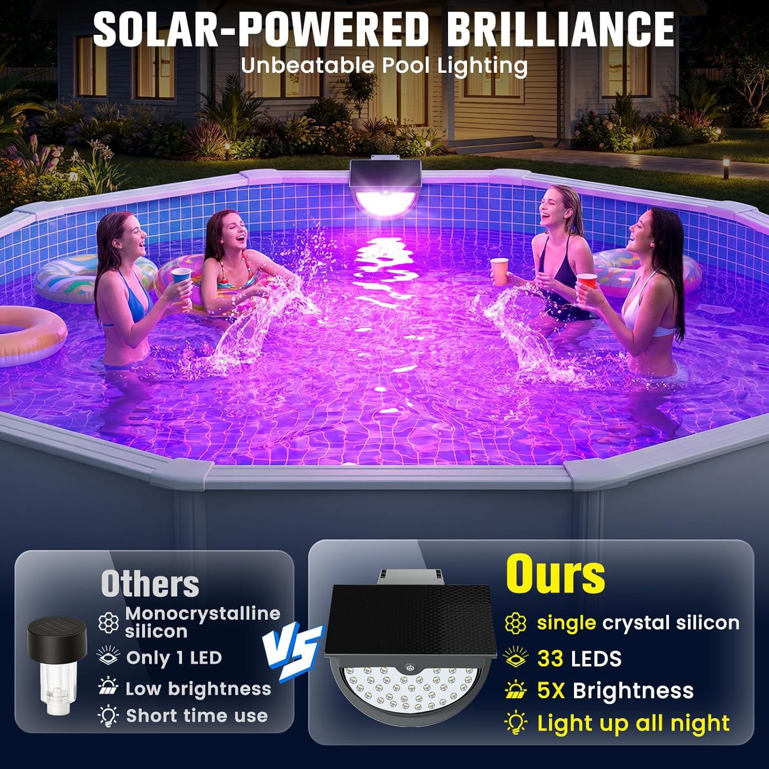 태양광 수영장 조명 사계절 멀티 컬러 - Pool Light Solar Rechargeable 리뷰 및 가격