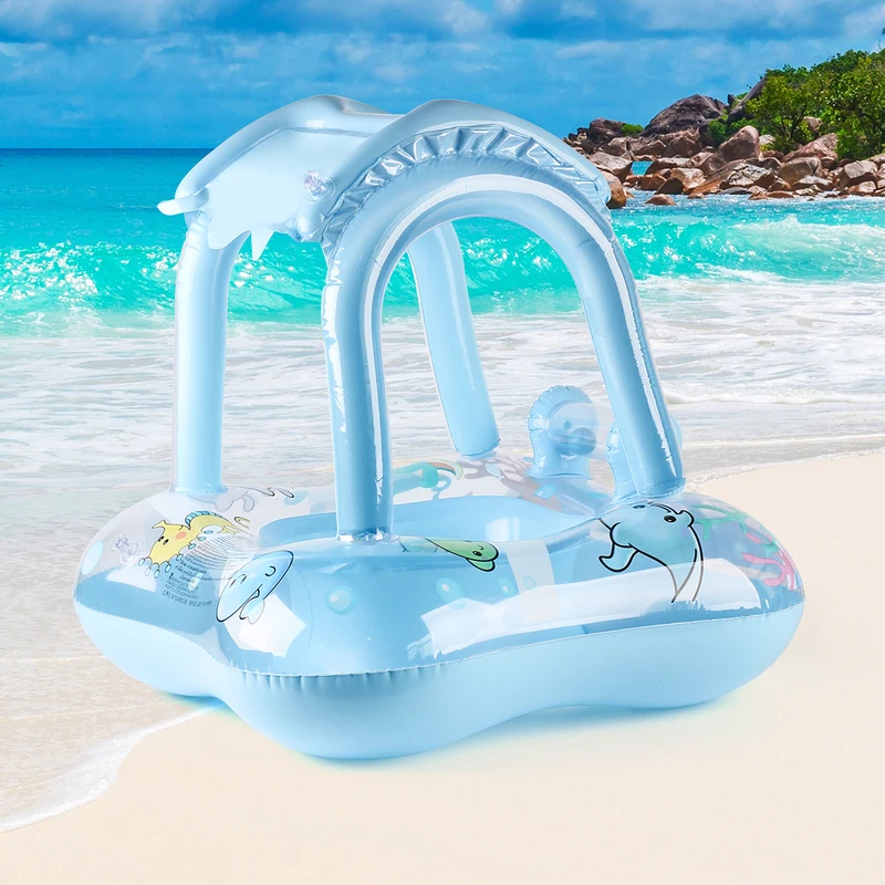 아기용 풀 플로트, 햇빛 가리개 포함, 유아용 수영 링 - Pool Float Ring Inflatable 리뷰 및 가격