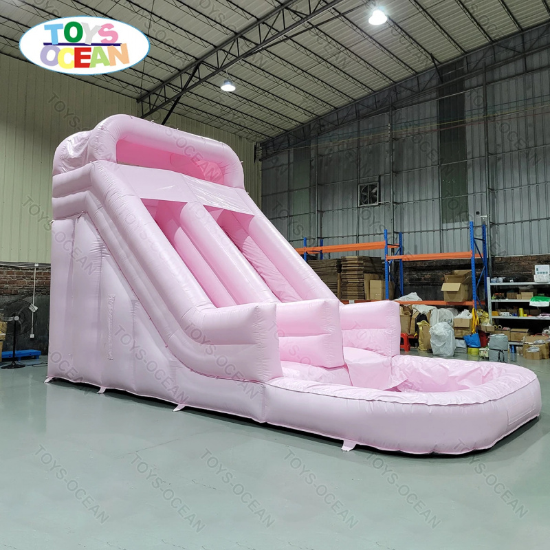 상업용 핑크색 2레인 에어바운스 워터슬라이드 (수영장  - Water Slide Inflatable 리뷰 및 가격