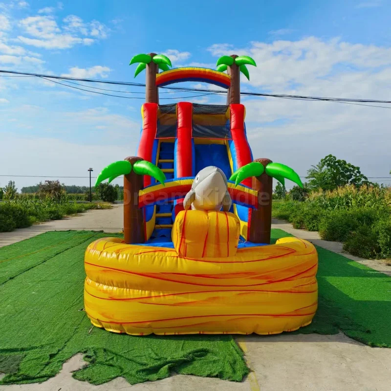 대형 열대 돌고래 테마 에어바운스 워터 슬라이드(랜딩  - Water Slide Inflatable 리뷰 및 가격