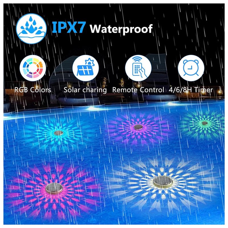 X16A 신형 플로팅 태양광 충전식 수영장 조명(4개입 - Pool Light Solar Rechargeable 리뷰 및 가격