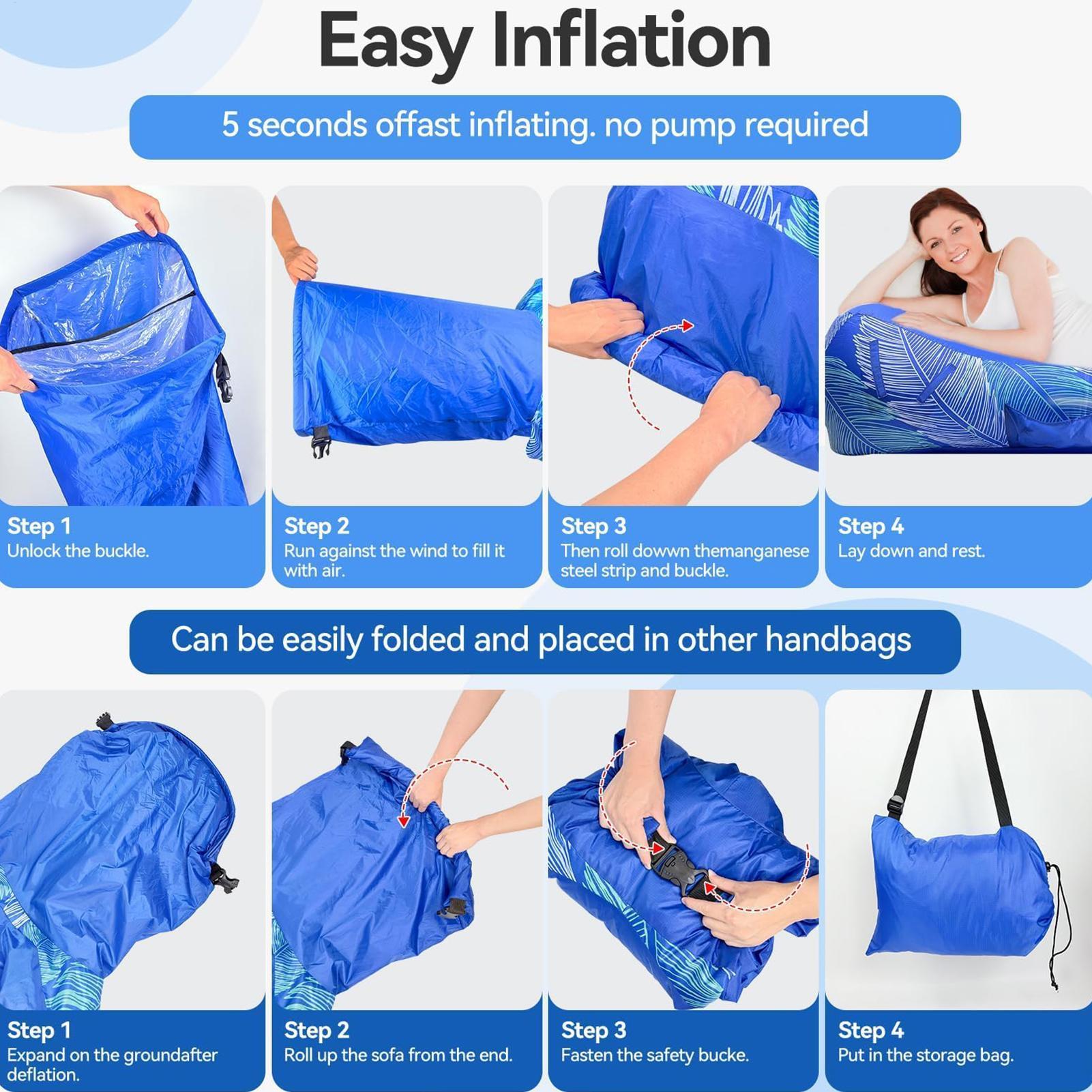 차양막이 있는 휴대용 에어 소파, 캠핑, 정원, 수영장 - Pool Lounger Inflatable 리뷰 및 가격