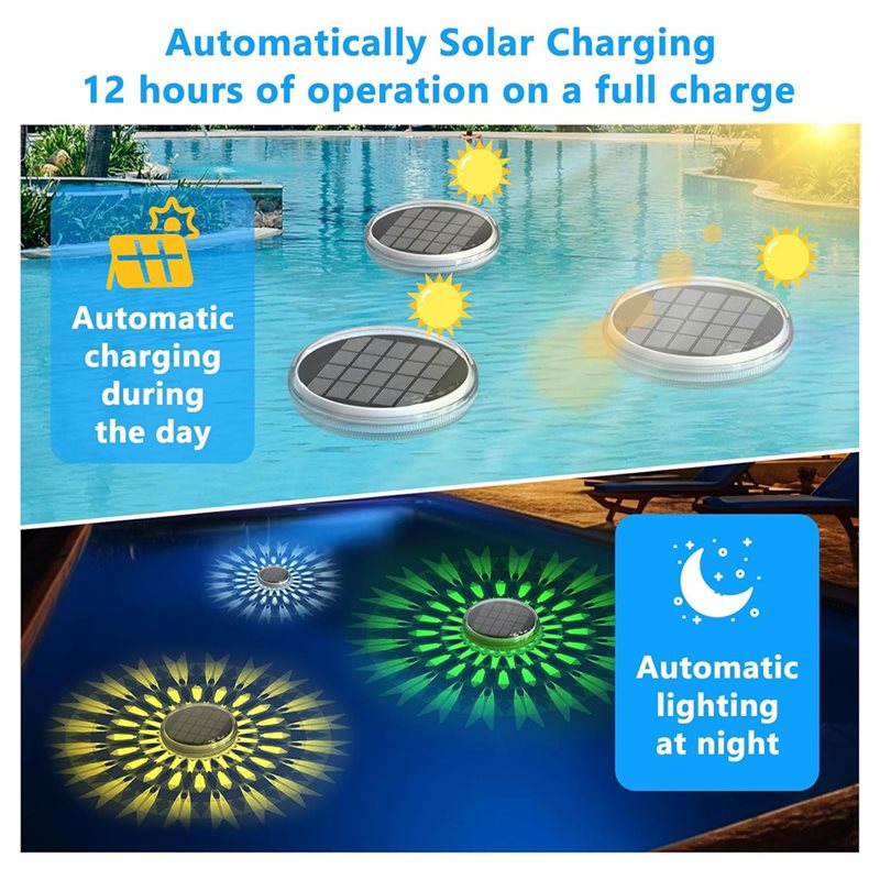 AC23 - 태양광 충전식 수영장 부유 조명(4개 세트 - Pool Light Solar Rechargeable 리뷰 및 가격