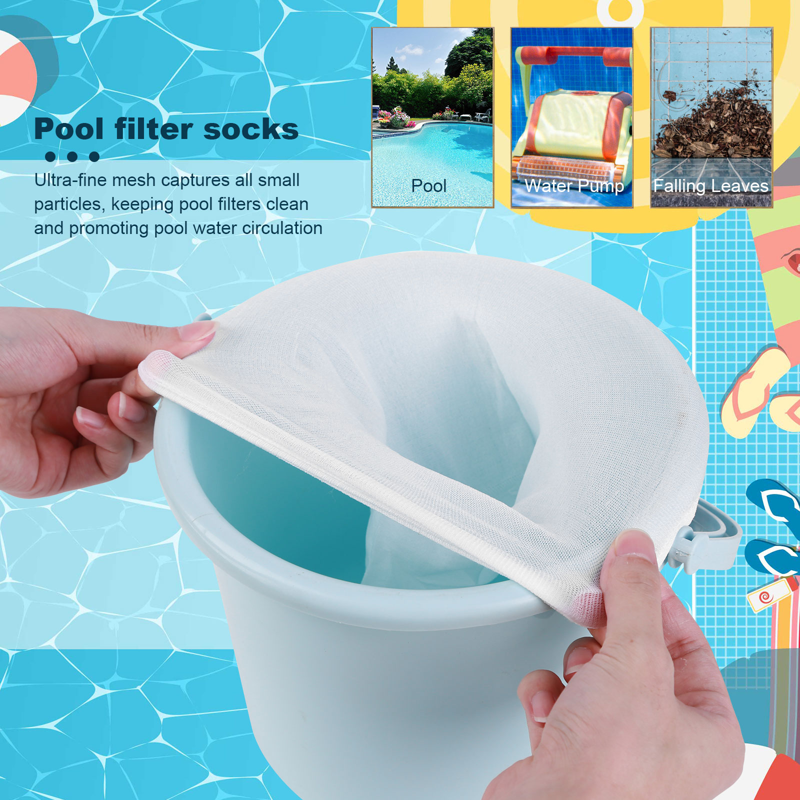 100-5PCS 풀 스키머 양말 탄성 나일론 메쉬 수영 - Pool Skimmer Net 리뷰 및 가격