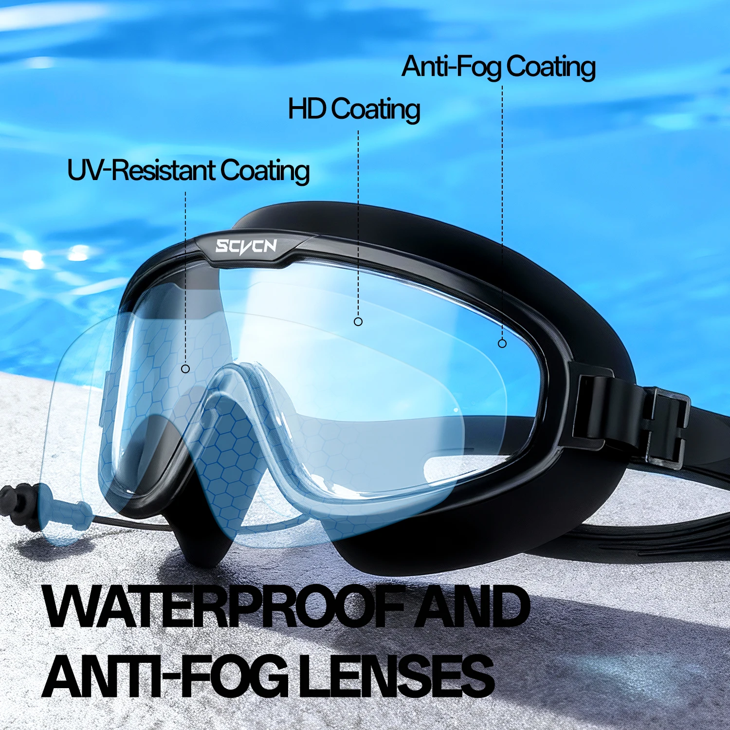 SCVCN 수영 고글 전문 서핑 대회 해변 필수 안티포 - Swim Goggles Anti Fog Uv 리뷰 및 가격