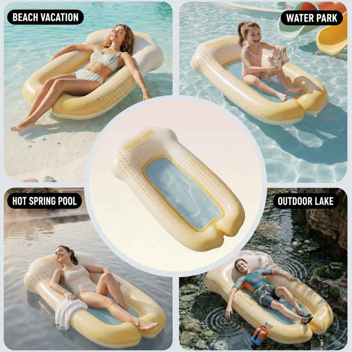 팽창식 물놀이 해먹 풀 플로트, 팽창식 태닝 풀 라운저 - Pool Lounger Inflatable 리뷰 및 가격