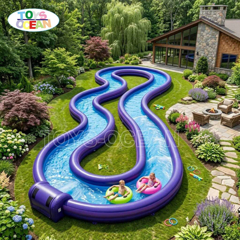 상업용 풍선 레이지 리버, 핑크 웨이브 및 워터 슬라이 - Water Slide Inflatable 리뷰 및 가격