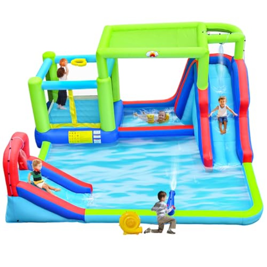 야외용 풍선 워터 슬라이드 워터파크, PVC 소재, 파 - Water Slide Inflatable 리뷰 및 가격