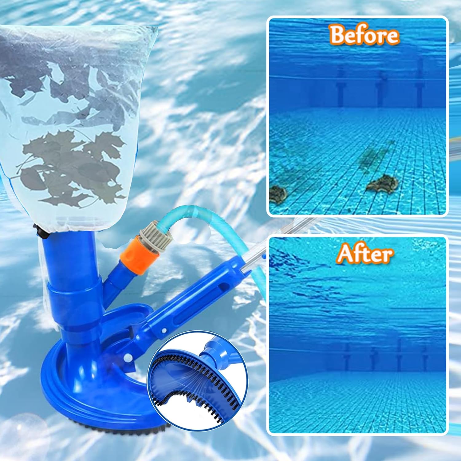 60인치 수영장 청소기 핸드헬드 텔레스코픽 폴 휴대용  - Pool Vacuum Manual 리뷰 및 가격